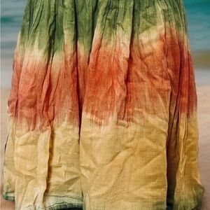 Vintage Pier 1 Imports Passports Boho Tropical Skirt MED